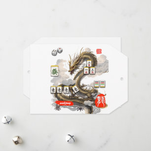 Min Stil mahjong Julkort