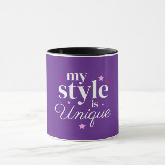 Min stil text design mugg