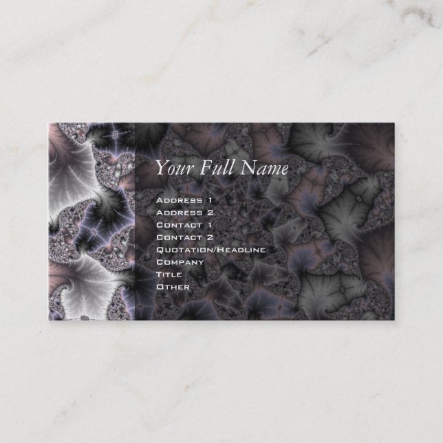 Min stjärna - Fractal Art Visitkort (Framsida)