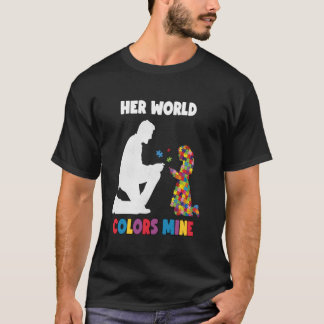 Min Stolthet Pappa Dotter Autistiska Barn Autism M T Shirt