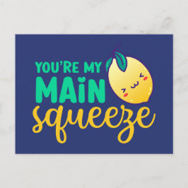 Min stora högljudda Cute Lemon Funny Valentindag Vykort