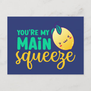Min stora högljudda Cute Lemon Funny Valentindag Vykort