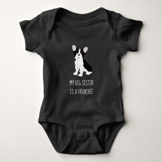 Min stora syster är en Frenchie Onsie - Black T Shirt