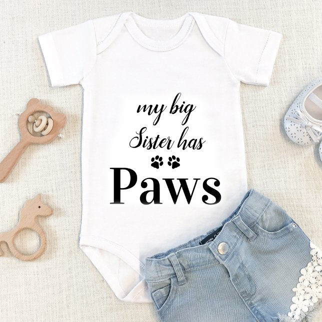 Min stora syster har Tass Hund älskare Baby T Shirt (Skapare uppladdad)