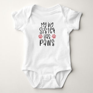 Min stora syster har tassar, rolig babyannonsering t shirt