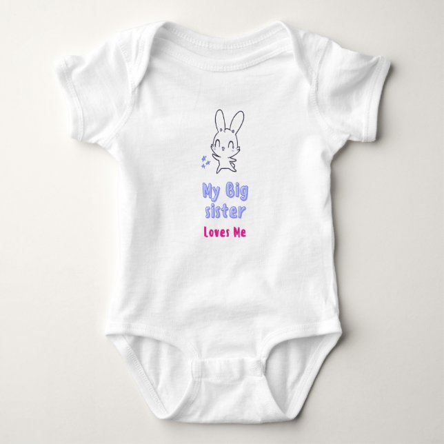 Min stora syster Kärlek Me Bodykostym T Shirt (Framsida)