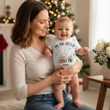 Min store syster älskar mig Personlig babybodysuit