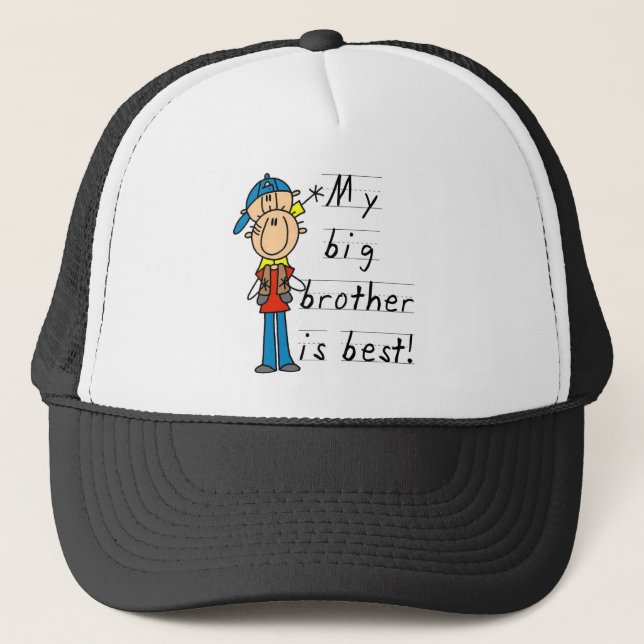 Min storebror är bäst Tshirts och gåvor Truckerkeps (Framsida)
