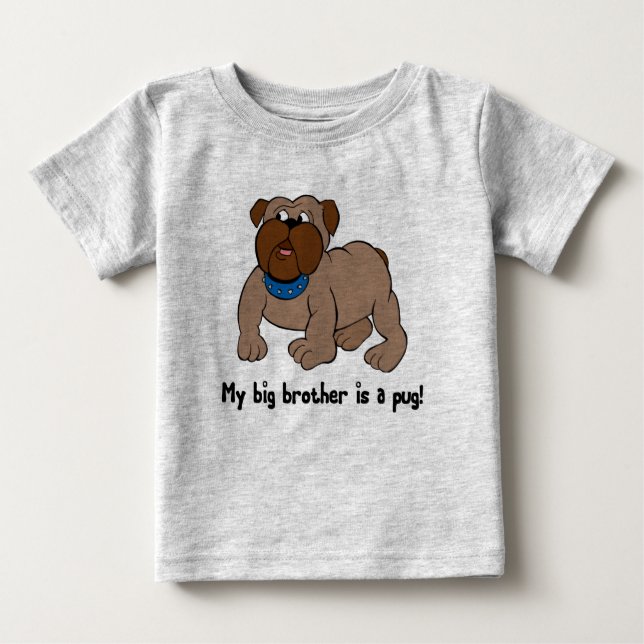 Min storebror är en Pug Syskon Tees Tee (Framsida)
