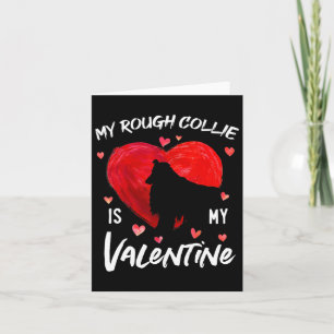 Min strävhåriga collie är min valentine hjärtan st kort