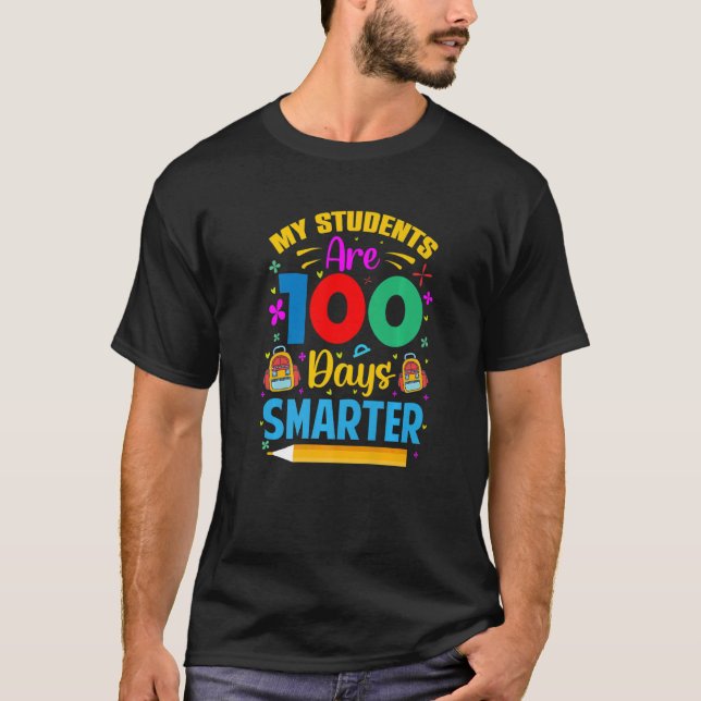 Min Student är 100 dagar smartare 100 dagar T Shirt (Framsida)
