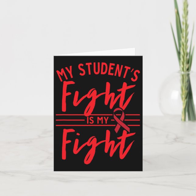 Min Student-kamp är min kamp mot Blood Cancer Awar Kort (Framsida)