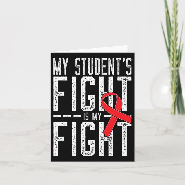 Min Student-kamp är min kamp mot Blood Cancer Awar Kort (Framsida)