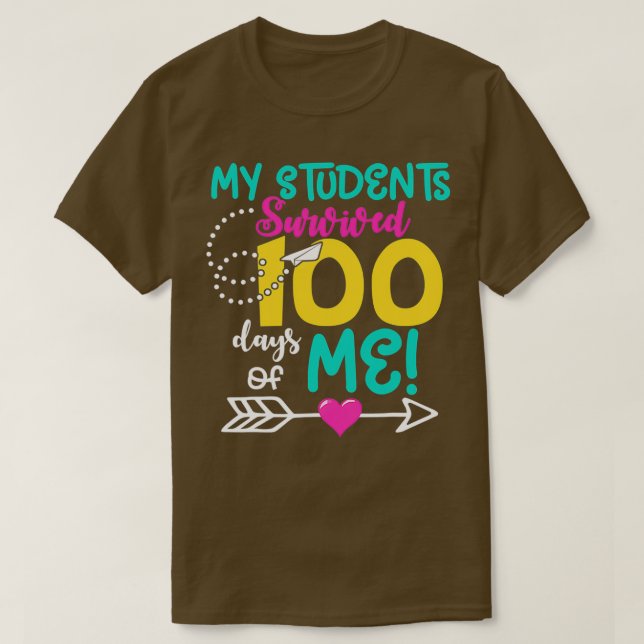 Min Student Överlevt 100 dagar av mig 100 dagar av T Shirt (Design framsida)