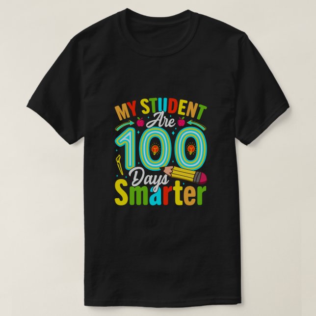 Min studenter är 100 dagar smartare 100 dagar i sk t shirt (Design framsida)