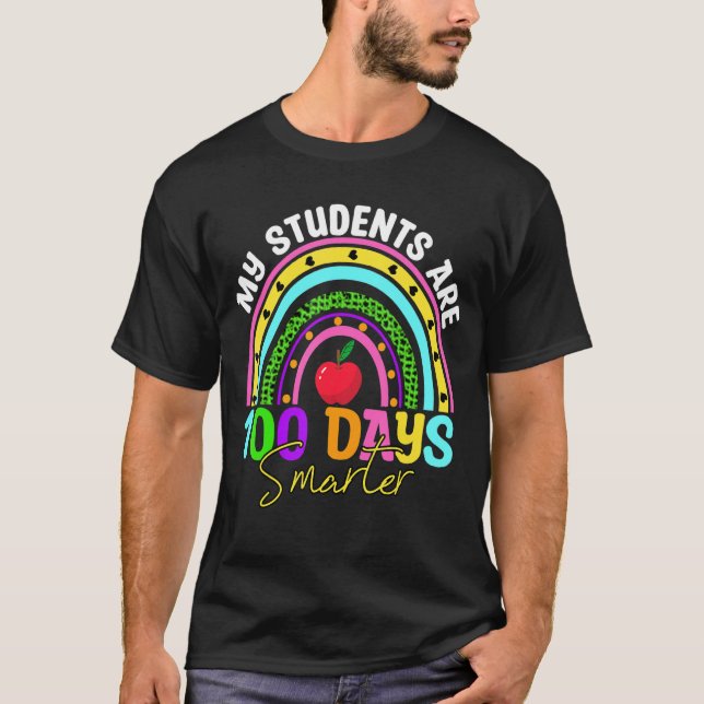 Min Studenter är 100 dagar smartare Coola 100 daga T Shirt (Framsida)