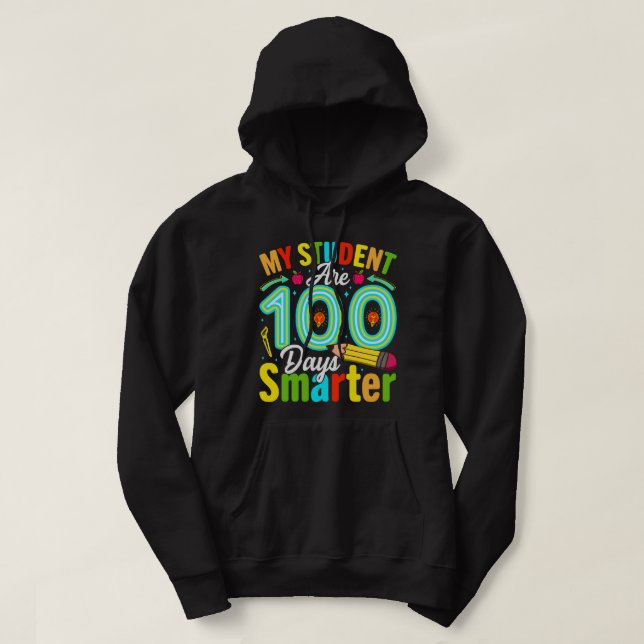 Min studenter är 100 dagar smartare hoodie (Design framsida)