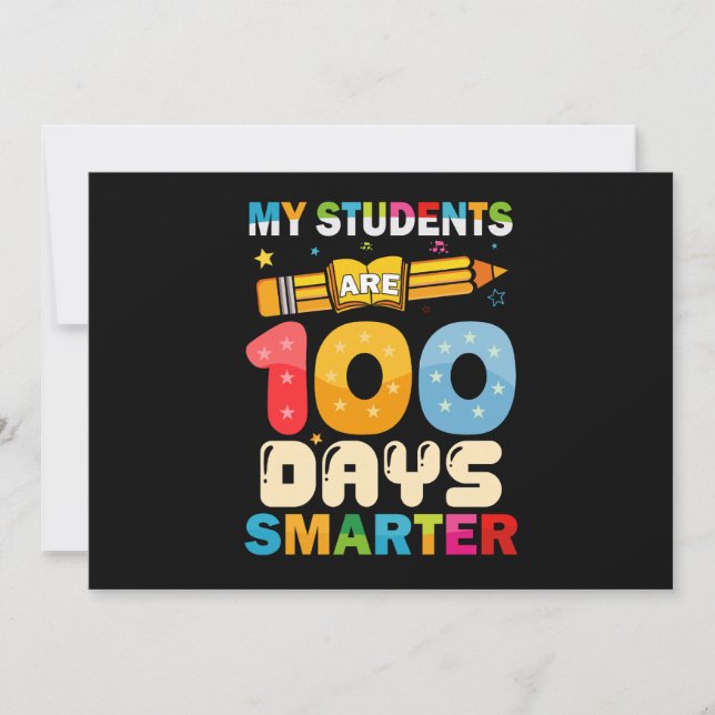 Min Studenter är 100 dagar smartare lärare Inbjudningar (Framsida)