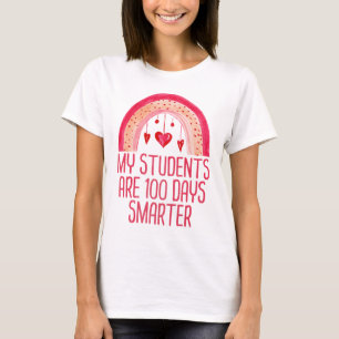 Min Studenter är 100 dagar Smarter Rainbow Teache T Shirt