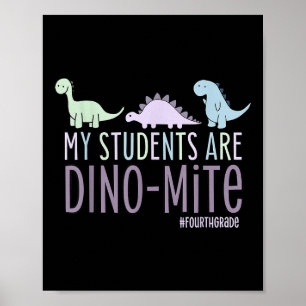 Min Studenter är Dino-citat fjärde Klass Lärare fj Poster