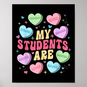 Min Studenter är lärare Valentines day Candy Poster
