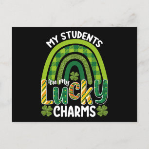Min Studenter är min Lucky Charms St patrick's day Vykort