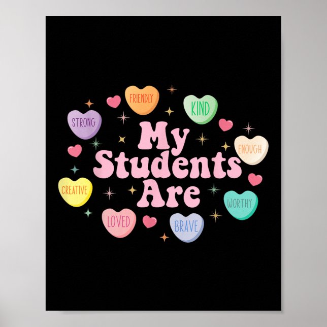 Min Studenter är tillräckligt vänlig Valentines da Poster (Framsidan)