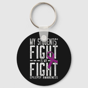 Min Studenter Fight är min Epilepsimedvetenhet i k Nyckelring