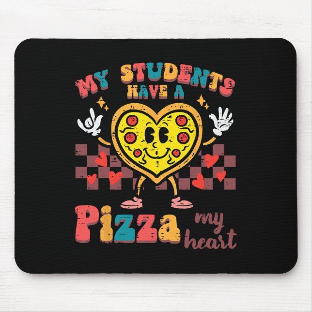 Min Studenter har en Pizza Alla hjärtans dag Lärar Musmatta (Framsidan)