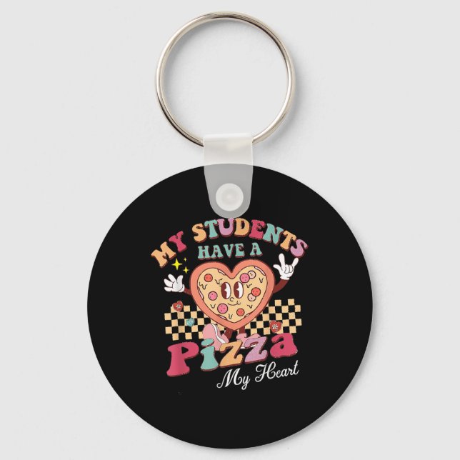 Min Studenter har en pizza av min hjärtelärare Nyckelring (Framsida)