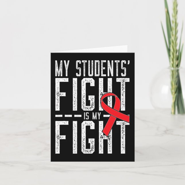 Min Studenter-kamp är min kamp mot Blood Cancer Aw Kort (Framsida)