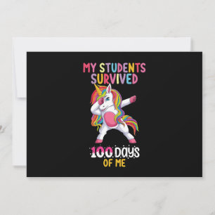 Min Studenter Överlevt 100 dagar för Lärare i Me S Inbjudningar