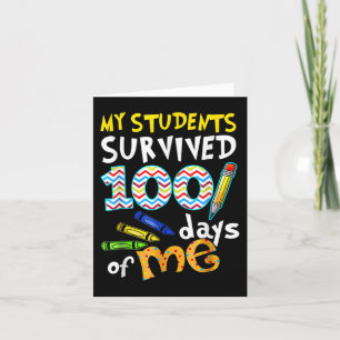 Min Studenter Överlevt 100 dagar med Lärarstudier. Kort