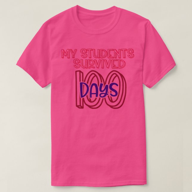 Min Studenter Överlevt 100 dagar T Shirt (Design framsida)