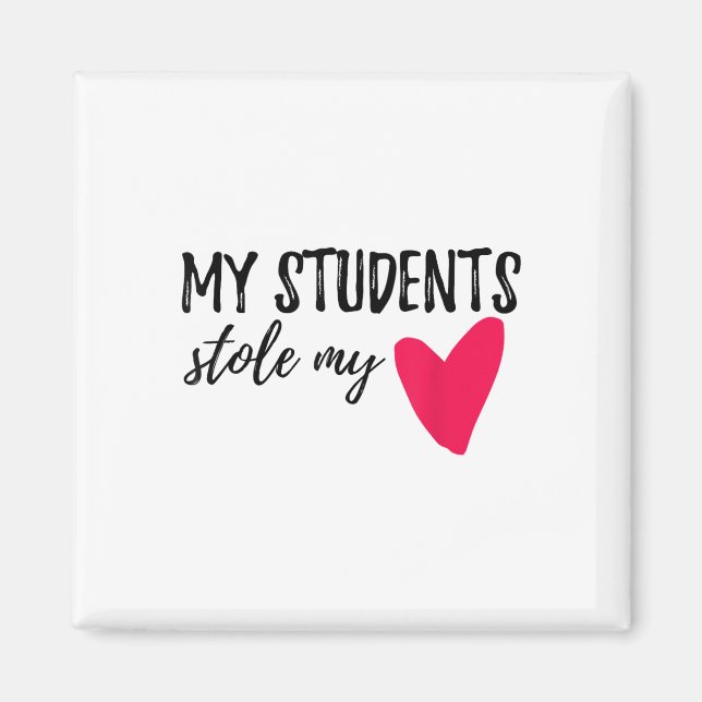 Min Studenter studerar mina hjärtelärarhjärtesatse Magnet (Framsidan)