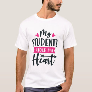 Min Studenter stulit min hjärt-Cute School Teacher T Shirt