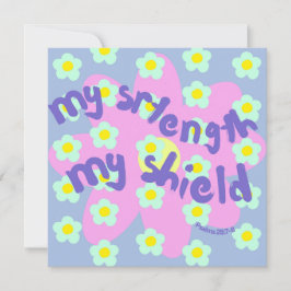 Min styrka Mitt Shield-uppmuntrande kristna kort