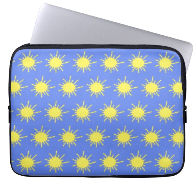 Min Sunshine-tabletthölje (Himmelblå & Gul) Laptop Fodral (Framsidan)