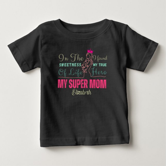 Min Super Mamma Bästa Någonsin T Shirt (Framsida)