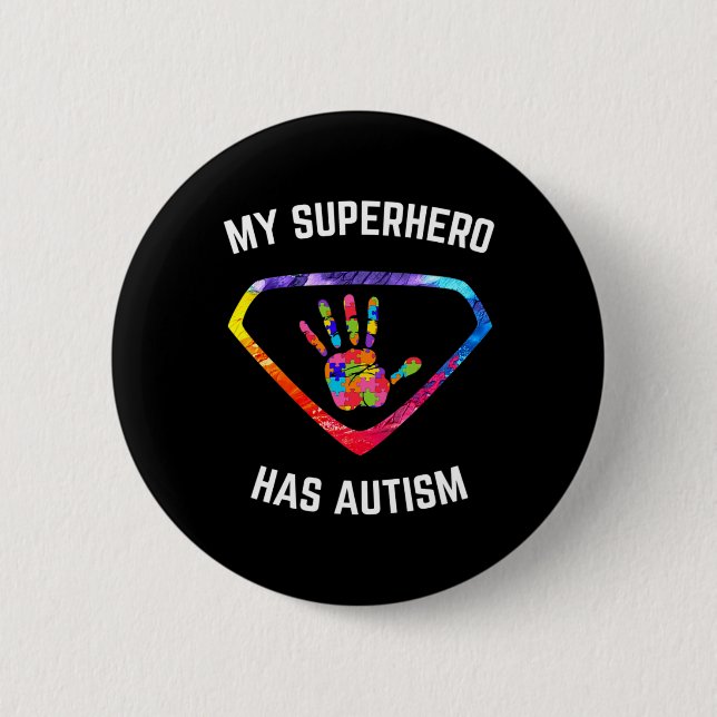 Min superhjälte har autismmedvetenhet knapp (Framsida)