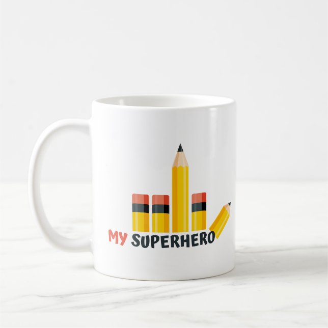 Min superhjälte Pencil Mugg (Vänster)