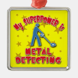 Min Superpower är att avkänna för metall Julgransprydnad Metall