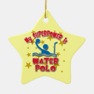 Min Superpower är vattenpoloen Julgransprydnad Keramik