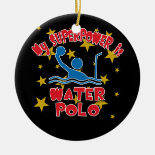 Min Superpower är vattenpoloen Julgransprydnad Keramik
