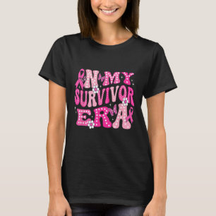 Min Survivor Era Rosa Groovy Retro Breast Cancer A T Shirt