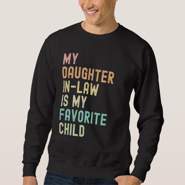 Min svärdotter är min favoritbarnsmamma på  lång ärmad tröja (Framsida)