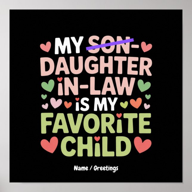 Min svärdotter är mitt favoritbarn  poster (Framsidan)