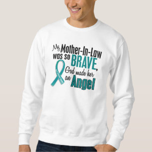 Min svärmor är en Ovarian cancer för ängel 1 Lång Ärmad Tröja