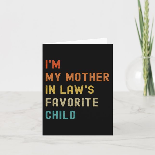 Min Svärmor Favorite Child Family Mor Da Kort (Framsida)