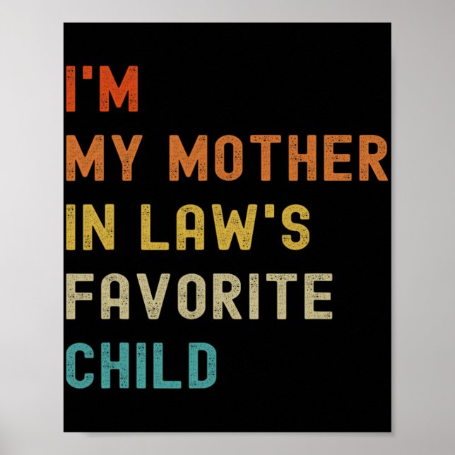 Min Svärmor Favorite Child Family Mor Da Poster (Framsidan)